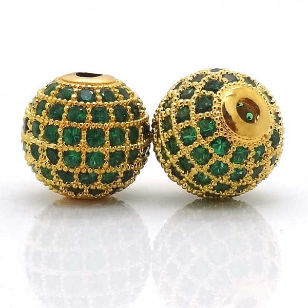 PandaHall Brass Cubic Zirconia Beads, Round, Golden, 10mm, Hole: 2mm Brass+Cubic Zirconia Round
PandaHall Brass Cubic Zirconia Beads, Round, Golden, 10mm, Hole: 2mm Brass+Cubic Zirconia Round