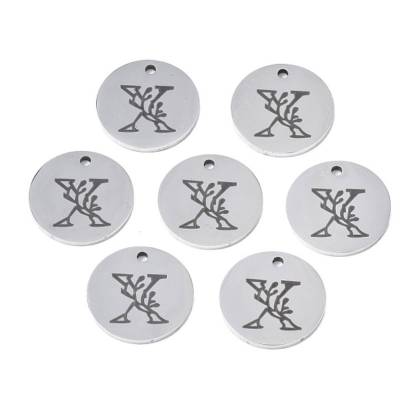 PandaHall 304 Stainless Steel Charms, Laser Cut, Designed Letter Engraved, Flat Round, Stainless Steel Color, Letter.X, 14x1mm, Hole: 1.2mm...
PandaHall 304 Stainless Steel Charms, Laser Cut, Designed Letter Engraved, Flat Round, Stainless Steel Color, Letter.X, 14x1mm, Hole: 1.2mm...