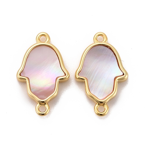 PandaHall Natural Pink Shell Links Connectors, with Real 18K Gold Plated Brass Findings, Long-Lasting Plated, Hamsa Hand, 20x12x3mm, Hole...
PandaHall Natural Pink Shell Links Connectors, with Real 18K Gold Plated Brass Findings, Long-Lasting Plated, Hamsa Hand, 20x12x3mm, Hole...
