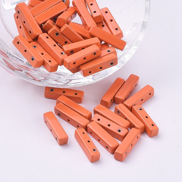 PandaHall Spray Painted Alloy Multi-Strand Links, For Tile Elastic Bracelets Making, Rectangle, Orange Red, 16x4x4mm, Hole: 0.8mm Alloy...
PandaHall Spray Painted Alloy Multi-Strand Links, For Tile Elastic Bracelets Making, Rectangle, Orange Red, 16x4x4mm, Hole: 0.8mm Alloy...