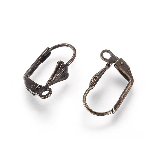PandaHall Brass Leverback Earring Findings, with Loop, Antique Bronze Color, Nickel Free, about 10mm wide, 18mm long, hole: 2mm Brass
PandaHall Brass Leverback Earring Findings, with Loop, Antique Bronze Color, Nickel Free, about 10mm wide, 18mm long, hole: 2mm Brass