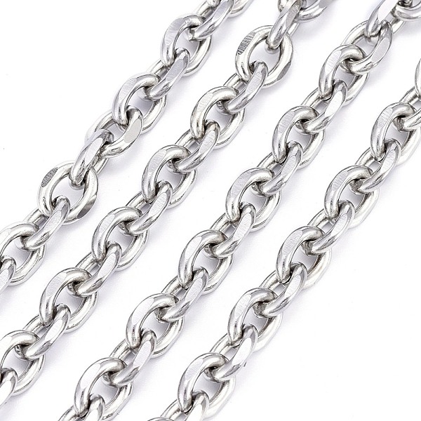 PandaHall 304 Stainless Steel Cable Chains, Diamond Cut Chains, Unwelded, Stainless Steel Color, 9.5~10x7.5x2mm 304 Stainless Steel
PandaHall 304 Stainless Steel Cable Chains, Diamond Cut Chains, Unwelded, Stainless Steel Color, 9.5~10x7.5x2mm 304 Stainless Steel