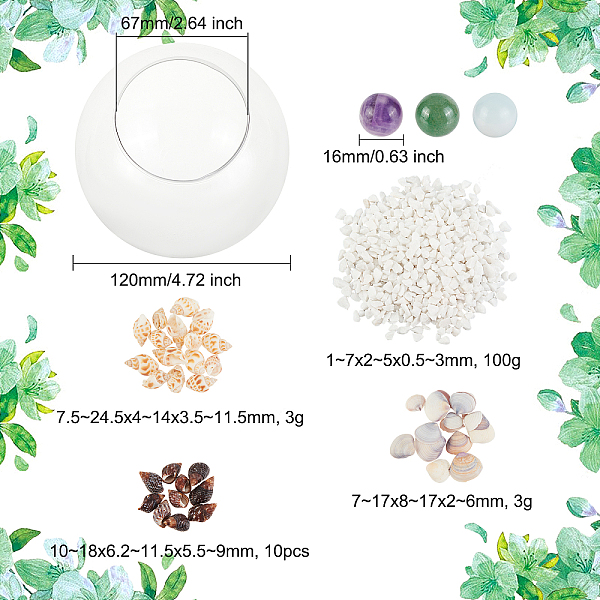 PandaHall BENECREAT Ocean Them Microlandscape Glass Cylinder Making Kit, Including Glass Vase, Silica Sands, Shell & Natural Amethyst &..., Multicolor
PandaHall BENECREAT Ocean Them Microlandscape Glass Cylinder Making Kit, Including Glass Vase, Silica Sands, Shell & Natural Amethyst &..., Multicolor