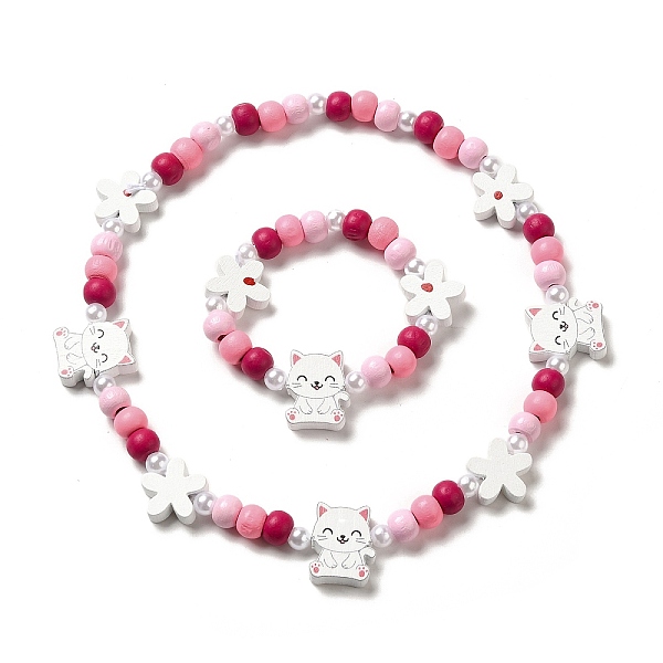 PandaHall Maple Wood & Acrylic Jewelry Set, Beaded Necklace & Stretch Bracelet for Kids, Cat Shape, Bracelet: Inner Diameter: 1-5/8 inch...
PandaHall Maple Wood & Acrylic Jewelry Set, Beaded Necklace & Stretch Bracelet for Kids, Cat Shape, Bracelet: Inner Diameter: 1-5/8 inch...