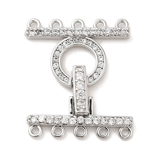 PandaHall Rack Plating Brass Micro Pave Clear Cubic Zirconia Fold Over Clasps, Long-Lasting Plated, Ring, 5-Strand, 10-Hole, Platinum, Round...
PandaHall Rack Plating Brass Micro Pave Clear Cubic Zirconia Fold Over Clasps, Long-Lasting Plated, Ring, 5-Strand, 10-Hole, Platinum, Round...