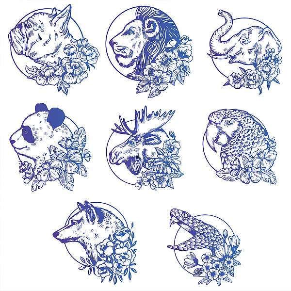 PandaHall PVC Wall Sticker, for Window or Stairway Home Decoration, Flat Round, Cornflower Blue, Animal Pattern, 16x0.03cm, 8pcs/set Plastic...
PandaHall PVC Wall Sticker, for Window or Stairway Home Decoration, Flat Round, Cornflower Blue, Animal Pattern, 16x0.03cm, 8pcs/set Plastic...