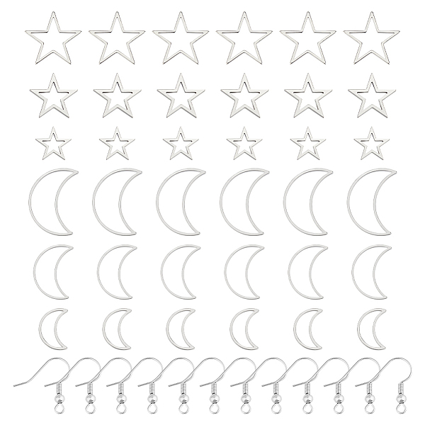 PandaHall DELORIGIN DIY 304 Stainless Steel Moon & Star Dangle Earrings Making Kit, Stainless Steel Color, 4~26x4~21x0.6~1mm, Hole: 2mm...
PandaHall DELORIGIN DIY 304 Stainless Steel Moon & Star Dangle Earrings Making Kit, Stainless Steel Color, 4~26x4~21x0.6~1mm, Hole: 2mm...