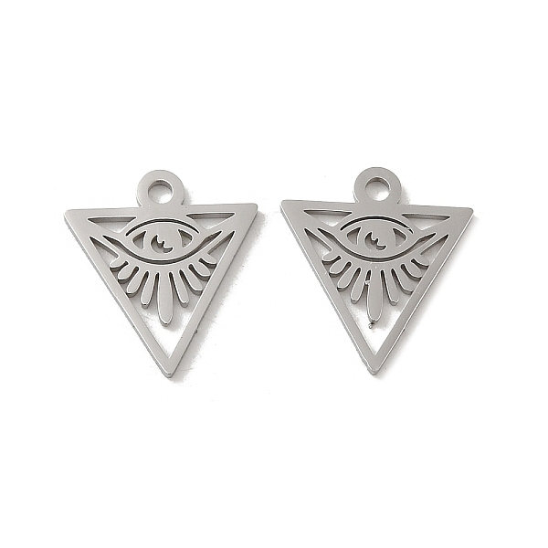 PandaHall 304 Stainless Steel Charms, Laser Cut, Triangle with Eye Charm, Stainless Steel Color, 14.5x13x1mm, Hole: 1.5mm 304 Stainless...
PandaHall 304 Stainless Steel Charms, Laser Cut, Triangle with Eye Charm, Stainless Steel Color, 14.5x13x1mm, Hole: 1.5mm 304 Stainless...