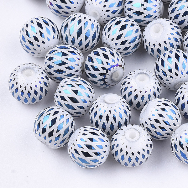 PandaHall Electroplate Glass Beads, Round with Rhombus Pattern, Blue, 8~8.5mm, Hole: 1.5mm Glass Round Blue
PandaHall Electroplate Glass Beads, Round with Rhombus Pattern, Blue, 8~8.5mm, Hole: 1.5mm Glass Round Blue
