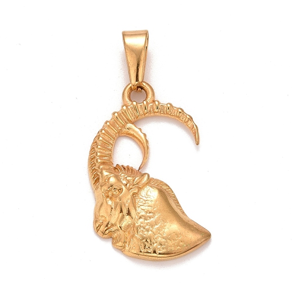 PandaHall Ion Plating(IP) 304 Stainless Steel Pendants, Textured, Constellation/Zodiac Sign, Capricorn, 34x20.5x4.6mm, Hole: 10x4.5mm 304...
PandaHall Ion Plating(IP) 304 Stainless Steel Pendants, Textured, Constellation/Zodiac Sign, Capricorn, 34x20.5x4.6mm, Hole: 10x4.5mm 304...