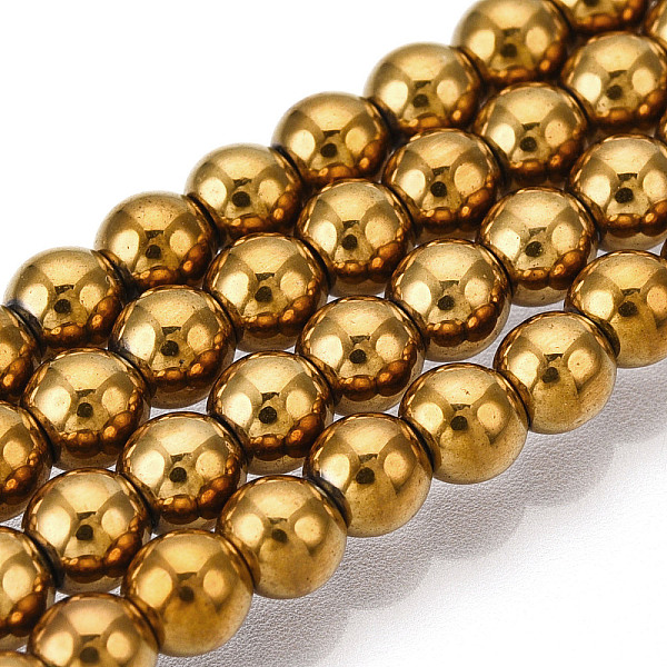 PandaHall Non-magnetic Synthetic Hematite Beads Strands, Grade A, Round, Golden Plated, 4mm, Hole: 1mm, about 95~100pcs/strand, 15.5 inch..., Gold
PandaHall Non-magnetic Synthetic Hematite Beads Strands, Grade A, Round, Golden Plated, 4mm, Hole: 1mm, about 95~100pcs/strand, 15.5 inch..., Gold