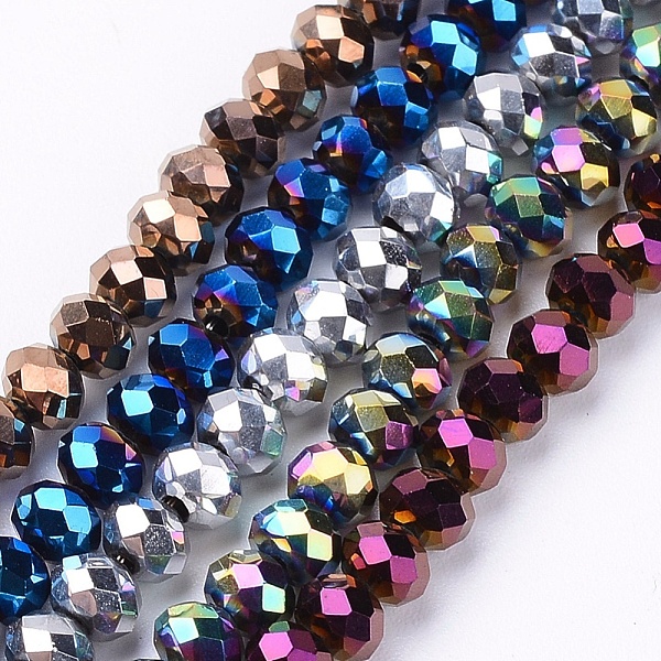 PandaHall Electroplate Glass Bead Strands, Faceted, Rondelle, Mixed Color, 4x3mm, Hole: 1mm, about 140~145pcs/strand, 18.1 inch Glass...
PandaHall Electroplate Glass Bead Strands, Faceted, Rondelle, Mixed Color, 4x3mm, Hole: 1mm, about 140~145pcs/strand, 18.1 inch Glass...