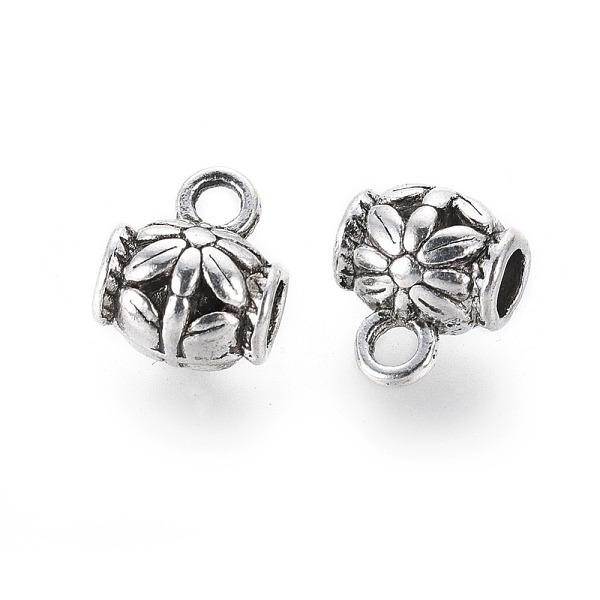 PandaHall Charm Carrier Tibetan Silver Hangers, Bail Beads, Lead Free & Cadmium Free & Nickel Free, Barrel, Antique Silver, about 9mm long...
PandaHall Charm Carrier Tibetan Silver Hangers, Bail Beads, Lead Free & Cadmium Free & Nickel Free, Barrel, Antique Silver, about 9mm long...