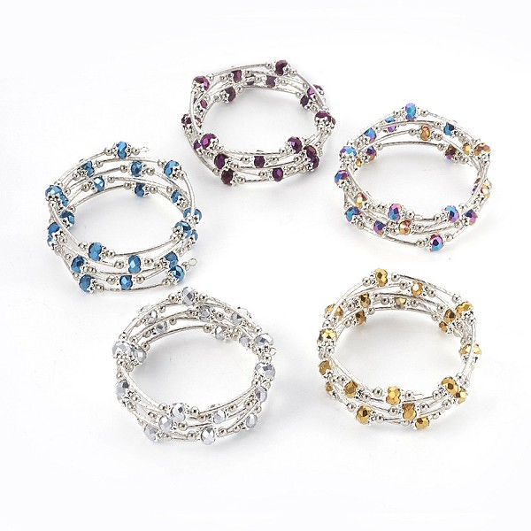 PandaHall Electroplate Glass Wrap Bracelets, 5-Loop, with Metal Findings, Mixed Color, 2-1/8 inch(5.3cm) Glass Multicolor
PandaHall Electroplate Glass Wrap Bracelets, 5-Loop, with Metal Findings, Mixed Color, 2-1/8 inch(5.3cm) Glass Multicolor