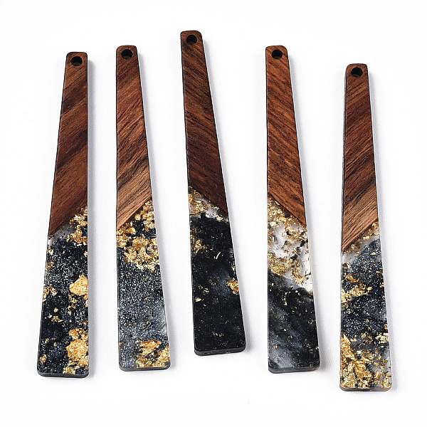 PandaHall Transparent Resin & Walnut Wood Big Pendants, with Gold Foil, Trapezoid Charms, Black, 69.5x10x3.5mm, Hole: 2mm Resin+Wood...
PandaHall Transparent Resin & Walnut Wood Big Pendants, with Gold Foil, Trapezoid Charms, Black, 69.5x10x3.5mm, Hole: 2mm Resin+Wood...