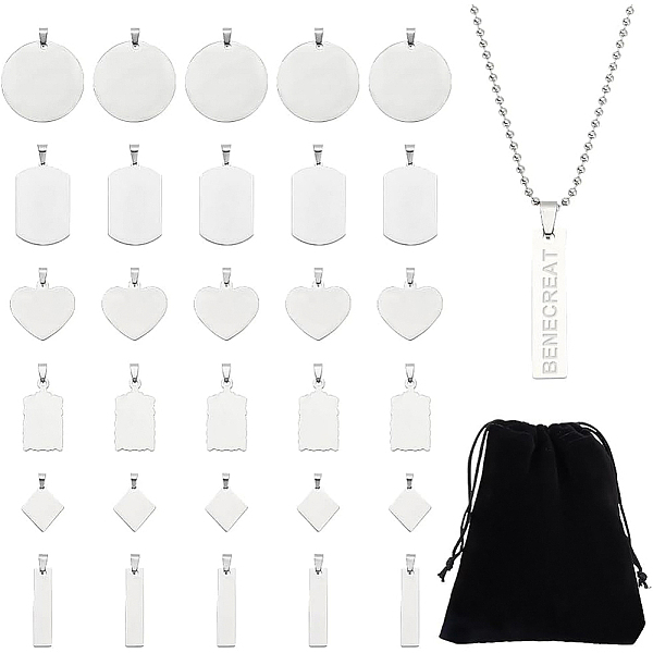 PandaHall BENECREAT 30PCS Stainless Steel Mixed Shape Blank Stamping Tag Pendants with Snap on Bails for Bracelet Necklace Earring Making...
PandaHall BENECREAT 30PCS Stainless Steel Mixed Shape Blank Stamping Tag Pendants with Snap on Bails for Bracelet Necklace Earring Making...