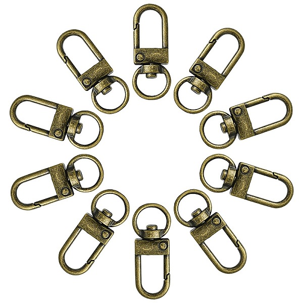 PandaHall Tibetan Style Alloy Swivel Snap Hook Clasps, Antique Bronze, 32x11mm Alloy
PandaHall Tibetan Style Alloy Swivel Snap Hook Clasps, Antique Bronze, 32x11mm Alloy