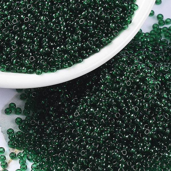 PandaHall MIYUKI Round Rocailles Beads, Japanese Seed Beads, 15/0, (RR156) Transparent Dark Emerald, 1.5mm, Hole: 0.7mm, about 5555pcs/10g..., Green
PandaHall MIYUKI Round Rocailles Beads, Japanese Seed Beads, 15/0, (RR156) Transparent Dark Emerald, 1.5mm, Hole: 0.7mm, about 5555pcs/10g..., Green