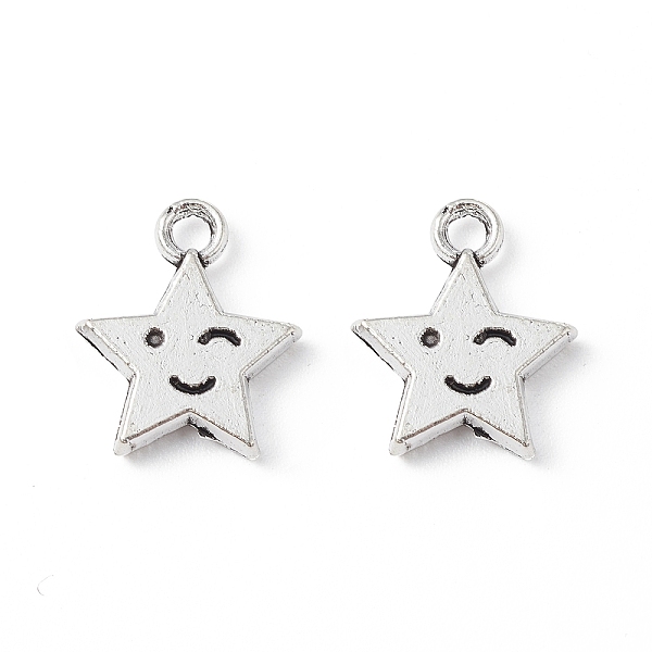 PandaHall Tibetan Style Alloy Charms, Star with Smiling Face Charm, Antique Silver, 14x12x2.5mm, Hole: 1.8mm Alloy Star
PandaHall Tibetan Style Alloy Charms, Star with Smiling Face Charm, Antique Silver, 14x12x2.5mm, Hole: 1.8mm Alloy Star