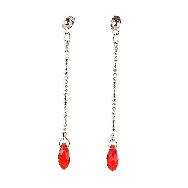 PandaHall 304 Stainless Steel Stud Earrings, Ear Thread, Chain with Crystal Glass Beads, Stainless Steel Color, 68x1.5mm, Pin: 0.8mm Glass...
PandaHall 304 Stainless Steel Stud Earrings, Ear Thread, Chain with Crystal Glass Beads, Stainless Steel Color, 68x1.5mm, Pin: 0.8mm Glass...
