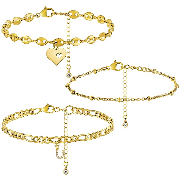 PandaHall Anklets Sets, with Brass Micro Pave Cubic Zirconia Charms, 304 Stainless Steel Chain Extender & Figaro Chains & Pendant & Lobster..., Clear
PandaHall Anklets Sets, with Brass Micro Pave Cubic Zirconia Charms, 304 Stainless Steel Chain Extender & Figaro Chains & Pendant & Lobster..., Clear