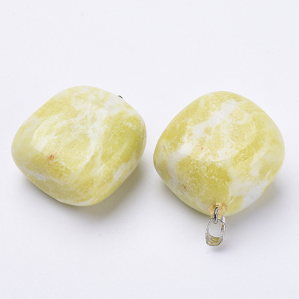 PandaHall Natural Yellow Mustard Jasper Pendants, with Platinum Tone Alloy Finding, Cube, 24~27x20~24x14~16mm, Hole: 5x2.5mm Yellow Mustard...
PandaHall Natural Yellow Mustard Jasper Pendants, with Platinum Tone Alloy Finding, Cube, 24~27x20~24x14~16mm, Hole: 5x2.5mm Yellow Mustard...