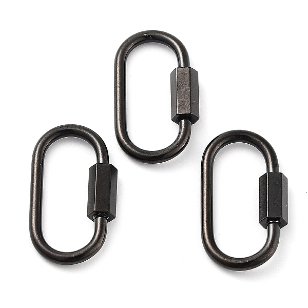 PandaHall Ion Plating(IP) 304 Stainless Steel Screw Carabiner Lock Charms, for Necklaces Making, Oval, Black, 24x13x4.5mm, Screw: 7x4.5mm...
PandaHall Ion Plating(IP) 304 Stainless Steel Screw Carabiner Lock Charms, for Necklaces Making, Oval, Black, 24x13x4.5mm, Screw: 7x4.5mm...