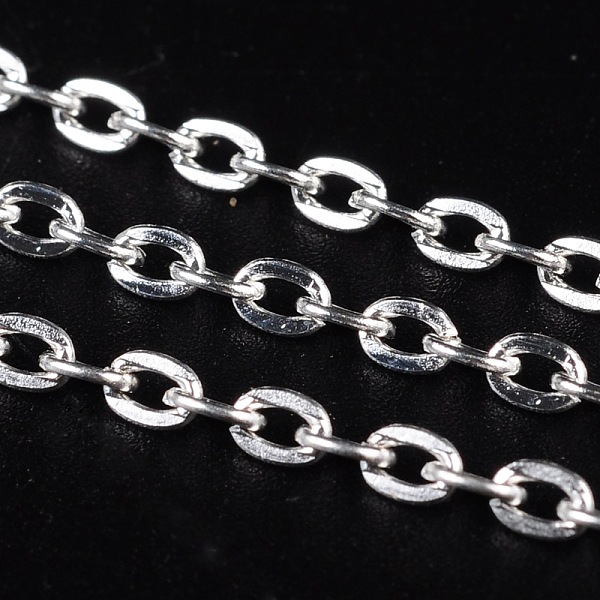 PandaHall Iron Cable Chains, Unwelded, with Spool, Flat Oval, Cadmium Free & Lead Free, Silver, 3x2x0.5mm, about 328.08 Feet(100m)/roll Iron...
PandaHall Iron Cable Chains, Unwelded, with Spool, Flat Oval, Cadmium Free & Lead Free, Silver, 3x2x0.5mm, about 328.08 Feet(100m)/roll Iron...