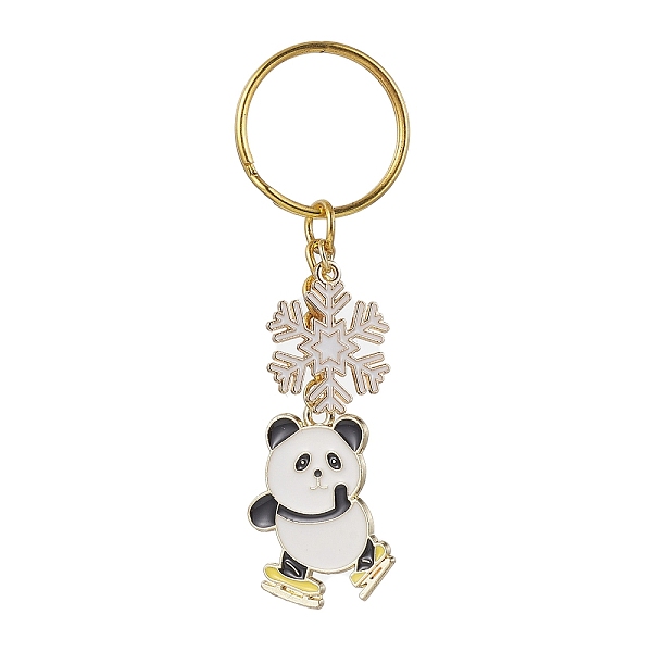 PandaHall Snowflake & Panda Alloy Enamel Pendant Keychains, with Iron Split Key Rings, Golden, 8.1cm, Pendant: 29.5x22x1.7mm Alloy Panda
PandaHall Snowflake & Panda Alloy Enamel Pendant Keychains, with Iron Split Key Rings, Golden, 8.1cm, Pendant: 29.5x22x1.7mm Alloy Panda