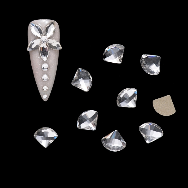 PandaHall Flat Back Glass Rhinestone Cabochons, Nail Art Decoration Accessories, Faceted, Fan, Crystal, 6x7x2.5mm, 20pcs/bag Glass Fan Clear
PandaHall Flat Back Glass Rhinestone Cabochons, Nail Art Decoration Accessories, Faceted, Fan, Crystal, 6x7x2.5mm, 20pcs/bag Glass Fan Clear