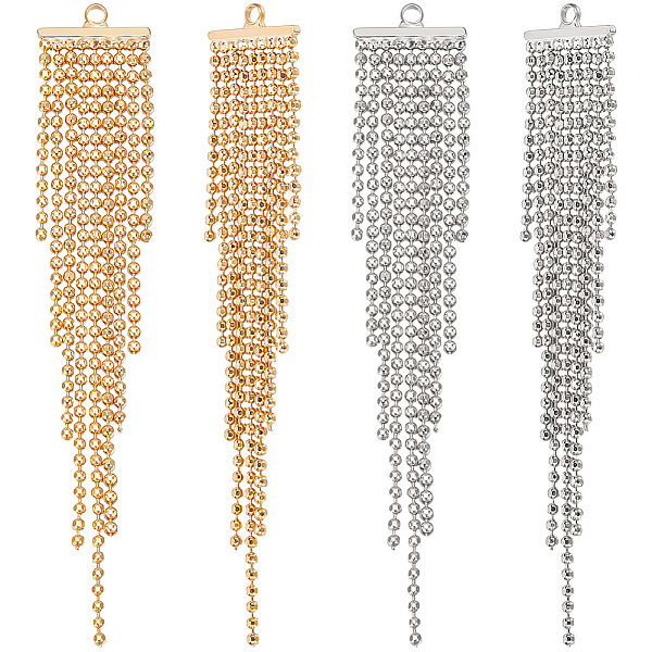 PandaHall Beebeecraft 6Pcs 2 Colors Brass Ball Chains Tassel Big Pendants, Real Gold Plated & Real Platinum Plated, 62x11x1mm, Hole: 1mm...
PandaHall Beebeecraft 6Pcs 2 Colors Brass Ball Chains Tassel Big Pendants, Real Gold Plated & Real Platinum Plated, 62x11x1mm, Hole: 1mm...