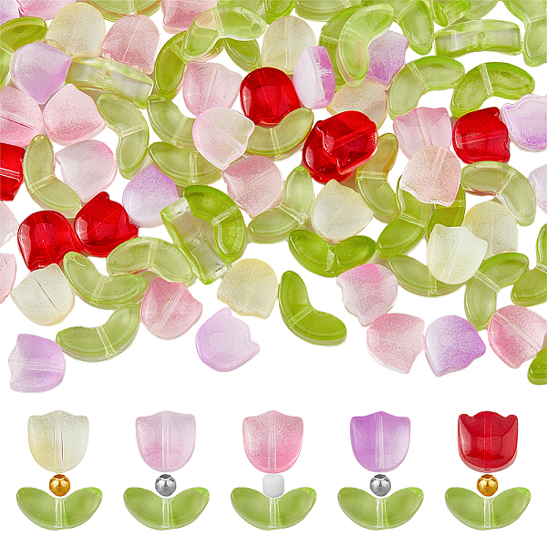 PandaHall SUPERFINDINGS DIY Beads Kit Including 80Pcs 5 Colors Glass Tulip Beads 80Pcs Transparent Lampwork Leaf Beads 600Pcs 3 Colors Iron..., Multicolor
PandaHall SUPERFINDINGS DIY Beads Kit Including 80Pcs 5 Colors Glass Tulip Beads 80Pcs Transparent Lampwork Leaf Beads 600Pcs 3 Colors Iron..., Multicolor