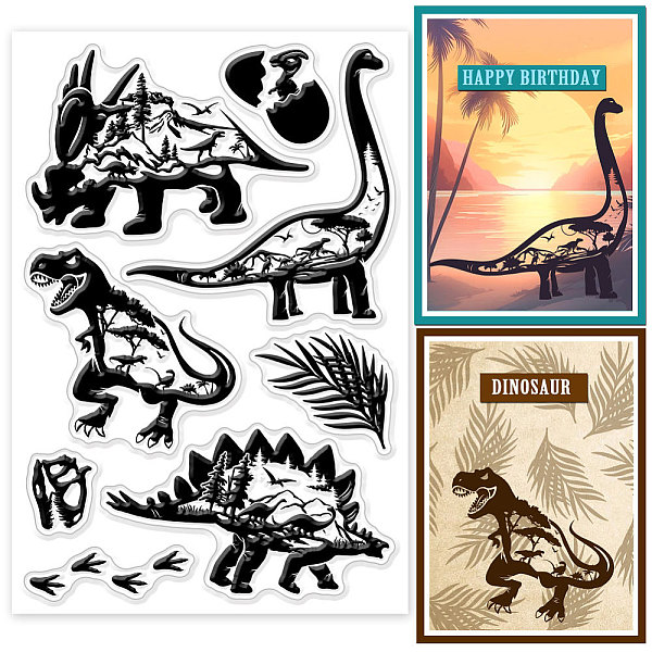 PandaHall GLOBLELAND Dinosaur Silhouette Clear Stamps for DIY Scrapbooking Forest Dinosaur Silicone Stamp Seals Transparent Stamps for Cards...
PandaHall GLOBLELAND Dinosaur Silhouette Clear Stamps for DIY Scrapbooking Forest Dinosaur Silicone Stamp Seals Transparent Stamps for Cards...