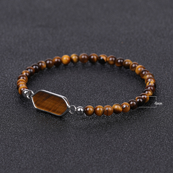 PandaHall Hexagon Brass Link Bracelets, Natural Tiger Eye Bead Bracelet, 6-7/8~7-1/8 inch(17.5~18cm) Tiger Eye Hexagon
PandaHall Hexagon Brass Link Bracelets, Natural Tiger Eye Bead Bracelet, 6-7/8~7-1/8 inch(17.5~18cm) Tiger Eye Hexagon
