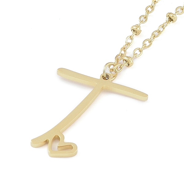 PandaHall 304 Stainless Steel Pendant Necklaces, Letter Charms, Letter T, 16.22 inch(41.2cm), Pendant: 21x18x1.3mm 304 Stainless Steel...
PandaHall 304 Stainless Steel Pendant Necklaces, Letter Charms, Letter T, 16.22 inch(41.2cm), Pendant: 21x18x1.3mm 304 Stainless Steel...