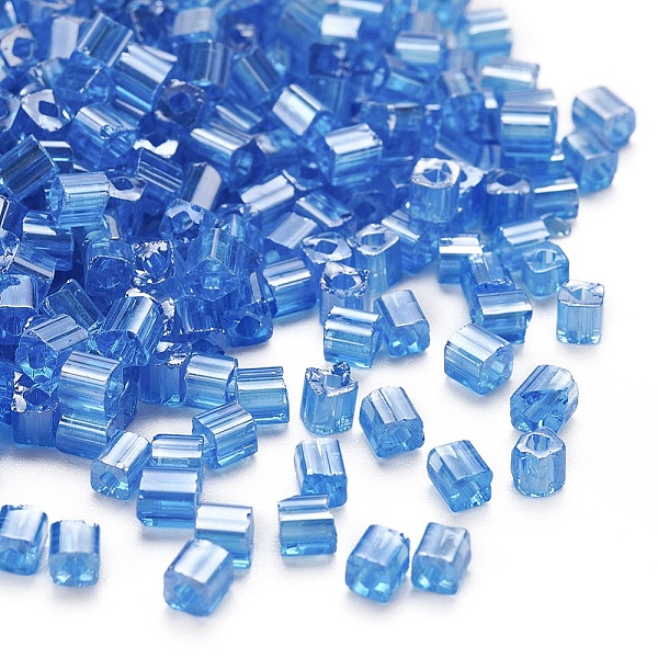 PandaHall 6/0 Glass Seed Beads, Transparent Colours Luster, Square Hole, Cube, Dodger Blue, 3~5x3~4x3~4mm, Hole: 1.2~1.4mm, about...
PandaHall 6/0 Glass Seed Beads, Transparent Colours Luster, Square Hole, Cube, Dodger Blue, 3~5x3~4x3~4mm, Hole: 1.2~1.4mm, about...