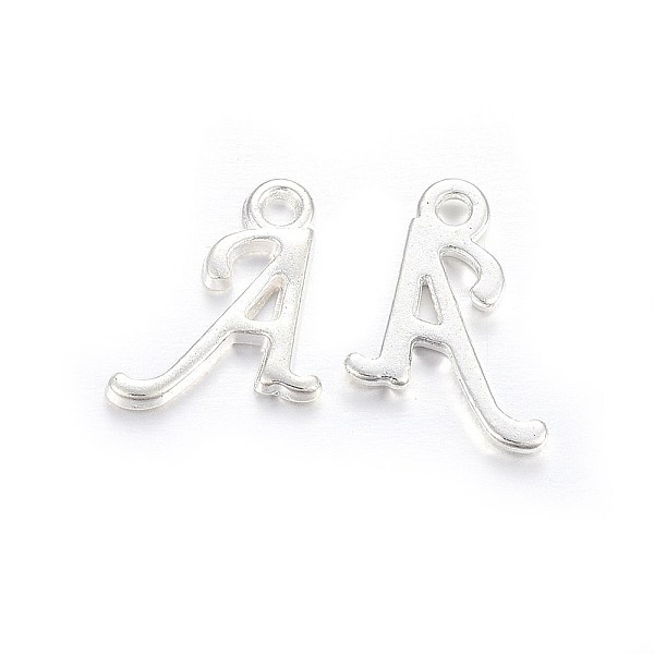 PandaHall Silver Color Plated Alloy Letter Pendants, Rack Plating, Cadmium Free & Lead Free, Letter.A, 13x10x2mm, Hole: 1.5mm Alloy Letter A
PandaHall Silver Color Plated Alloy Letter Pendants, Rack Plating, Cadmium Free & Lead Free, Letter.A, 13x10x2mm, Hole: 1.5mm Alloy Letter A