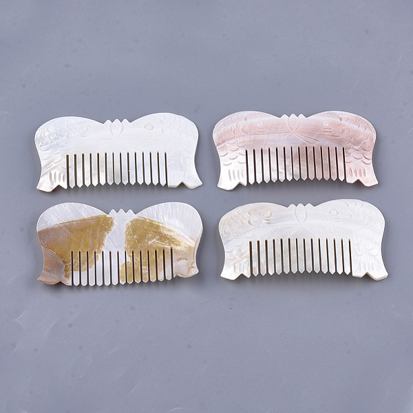 PandaHall Freshwater Shell Combs, Fish, Seashell Color, 110~112x61~62x4~5mm Shell Fish
PandaHall Freshwater Shell Combs, Fish, Seashell Color, 110~112x61~62x4~5mm Shell Fish