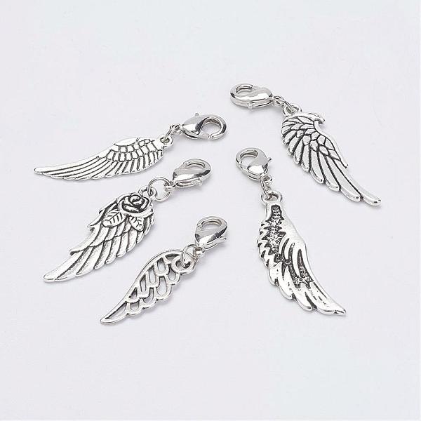 PandaHall Alloy Pendants, Wing, with Brass Lobster Claw Clasps, Antique Silver, 35.5~47mm Alloy Wing
PandaHall Alloy Pendants, Wing, with Brass Lobster Claw Clasps, Antique Silver, 35.5~47mm Alloy Wing