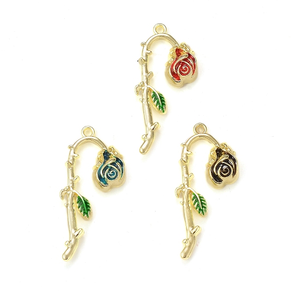 PandaHall Rack Plating Alloy Enamel Pendants, Rose Flower Charm, Golden, Mixed Color, 38.5x19x5mm, Hole: 1.8mm Alloy+Enamel Flower..., Multicolor
PandaHall Rack Plating Alloy Enamel Pendants, Rose Flower Charm, Golden, Mixed Color, 38.5x19x5mm, Hole: 1.8mm Alloy+Enamel Flower..., Multicolor