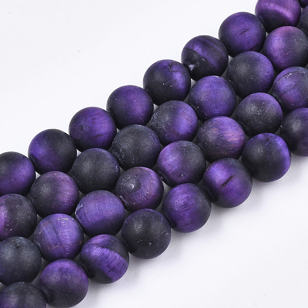 PandaHall Natural Tiger Eye Beads Strands, Frosted, Dyed & Heated, Round, Dark Slate Blue, 8mm, Hole: 1mm, about 48pcs/strand, 15.55 inch...
PandaHall Natural Tiger Eye Beads Strands, Frosted, Dyed & Heated, Round, Dark Slate Blue, 8mm, Hole: 1mm, about 48pcs/strand, 15.55 inch...