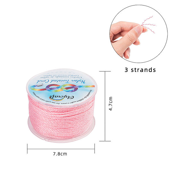 PandaHall OLYCRAFT 55 Yards 2mm Twisted Satin Nylon Cord 3-Ply Pink Twisted Cord Trim String Thread for Crafts and Jewelry Making Nylon Pink
PandaHall OLYCRAFT 55 Yards 2mm Twisted Satin Nylon Cord 3-Ply Pink Twisted Cord Trim String Thread for Crafts and Jewelry Making Nylon Pink