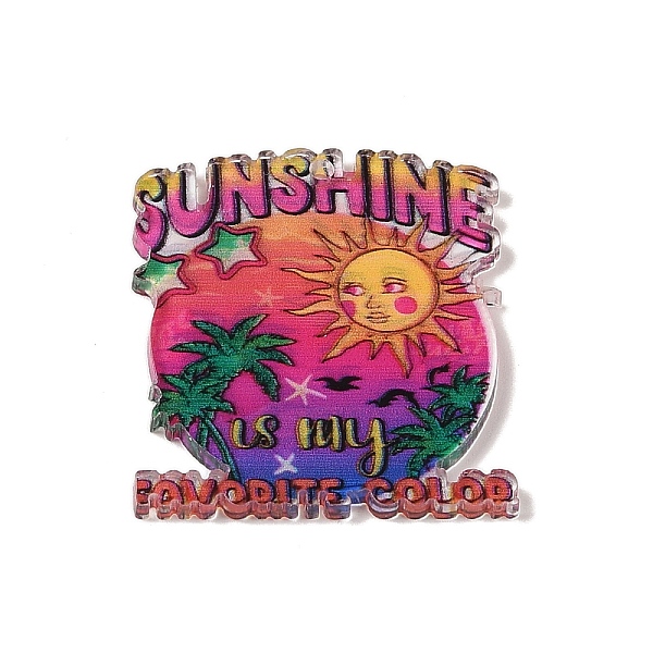 PandaHall Printed Transparent Acrylic Pendants, Sun, 36x32x2mm, Hole: 1.4mm Acrylic Sun
PandaHall Printed Transparent Acrylic Pendants, Sun, 36x32x2mm, Hole: 1.4mm Acrylic Sun