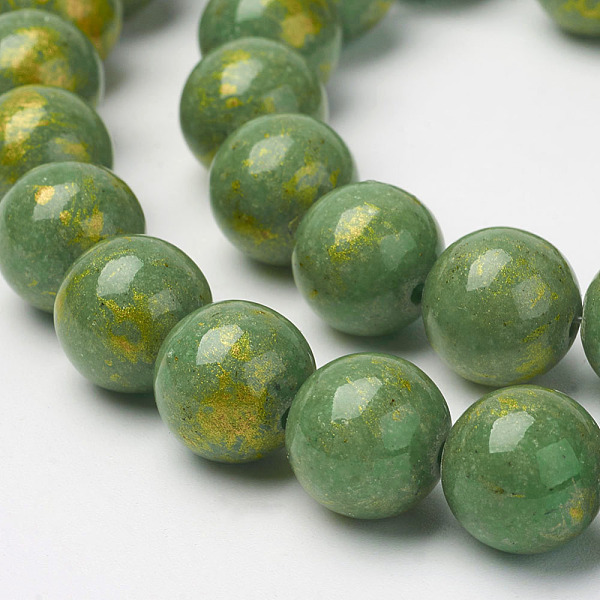 PandaHall Natural Mashan Jade Beads Strands, with Gold Powder, Dyed, Round, Green, 6mm, Hole: 1mm, about 62pcs/strand, 16 inch Mashan Jade...
PandaHall Natural Mashan Jade Beads Strands, with Gold Powder, Dyed, Round, Green, 6mm, Hole: 1mm, about 62pcs/strand, 16 inch Mashan Jade...