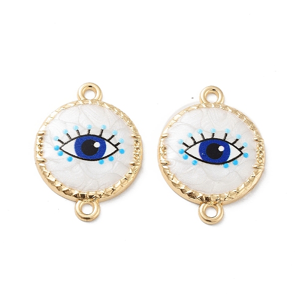PandaHall Rack Plating Alloy Enamel Connector Charms, Resin Evil Eye Links, Cadmium Free & Nickel Free & Lead Free, Golden, Flat Round...
PandaHall Rack Plating Alloy Enamel Connector Charms, Resin Evil Eye Links, Cadmium Free & Nickel Free & Lead Free, Golden, Flat Round...