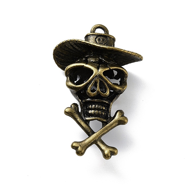 PandaHall Halloween Alloy Pendants, Skull, Antique Bronze, 44.5x27x14mm, Hole: 2.5mm Alloy Skull
PandaHall Halloween Alloy Pendants, Skull, Antique Bronze, 44.5x27x14mm, Hole: 2.5mm Alloy Skull