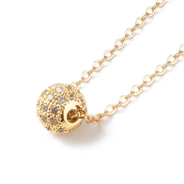 PandaHall Brass Micro Pave Cubic Zirconia Pendant Necklace, with Brass Curb Chain, Golden, 43.4x0.16cm Brass
PandaHall Brass Micro Pave Cubic Zirconia Pendant Necklace, with Brass Curb Chain, Golden, 43.4x0.16cm Brass