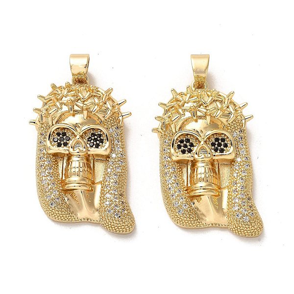 PandaHall Brass Micro Pave Cubic Zirconia Pendants, Long-Lasting Plated, Skull, Golden, 33.5x19x9mm, Hole: 5.5x4mm Brass+Cubic Zirconia..., Clear
PandaHall Brass Micro Pave Cubic Zirconia Pendants, Long-Lasting Plated, Skull, Golden, 33.5x19x9mm, Hole: 5.5x4mm Brass+Cubic Zirconia..., Clear