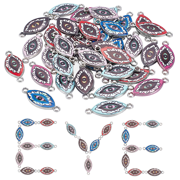 PandaHall SUNNYCLUE 40Pcs Printed Alloy Links/Connectors, with Enamel, Platinum, Eye, Mixed Color, 11x25.5x2mm, Hole: 1.8mm Alloy+Enamel Eye..., Multicolor
PandaHall SUNNYCLUE 40Pcs Printed Alloy Links/Connectors, with Enamel, Platinum, Eye, Mixed Color, 11x25.5x2mm, Hole: 1.8mm Alloy+Enamel Eye..., Multicolor