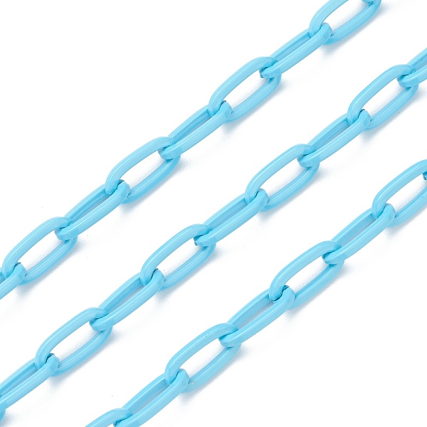 PandaHall Eco-friendly Spray Painted Handmade Brass Paperclip Chains, Flat Oval, Soldered, with Spool, Light Sky Blue, 12.5x6.5x1.5mm, 32.8...
PandaHall Eco-friendly Spray Painted Handmade Brass Paperclip Chains, Flat Oval, Soldered, with Spool, Light Sky Blue, 12.5x6.5x1.5mm, 32.8...